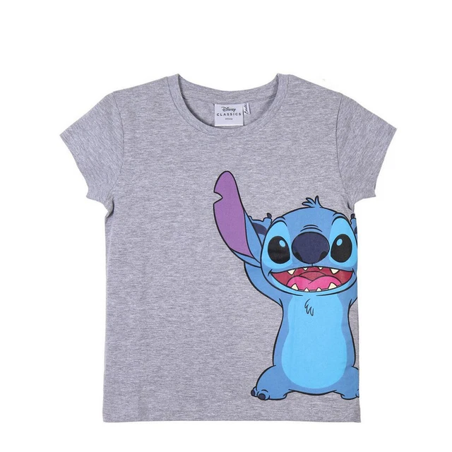 Kurzarm-T-Shirt für Kinder Stitch Grau