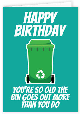 Funny Birthday Card Bin Goes Out More Than You Boyfriend Girlfriend For Him Her