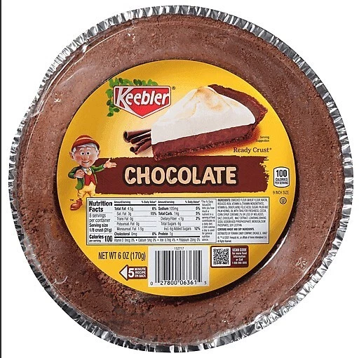 Crosta di torta KEEBLER Ready Crust ""Chocolate"" pronta da mangiare 170 gr da USA