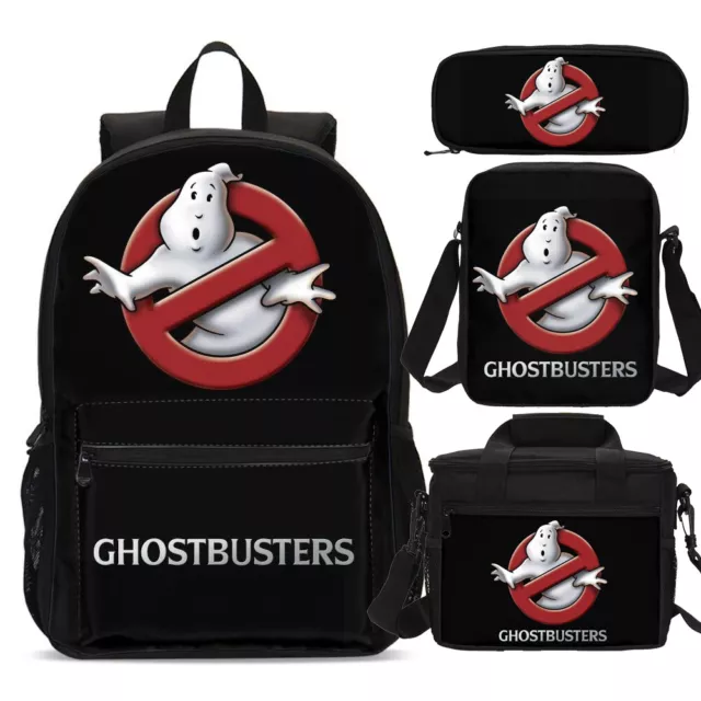 Ghostbusters No Ghost Movie Kids School Backpack Insulated Lunch Box Pen Bag Lot