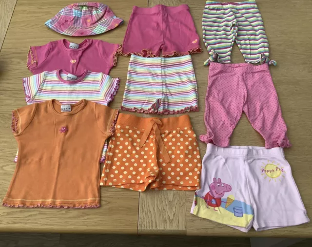 Next/M&S - Pacchetto abiti estivi per bambina - 10 articoli - età 9-12 mesi