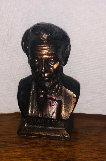 Abraham Lincoln 16th President 2" Head Bronze Figure