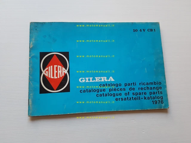 Gilera CB1 50 4V 1976 catalogo ricambi originale spare parts catalogue