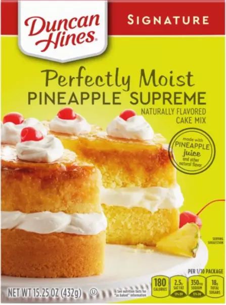 DUNCAN HINES Perfectly Moist 'Pineapple Supreme' Supreme Cake Mix 432 gr aus USA