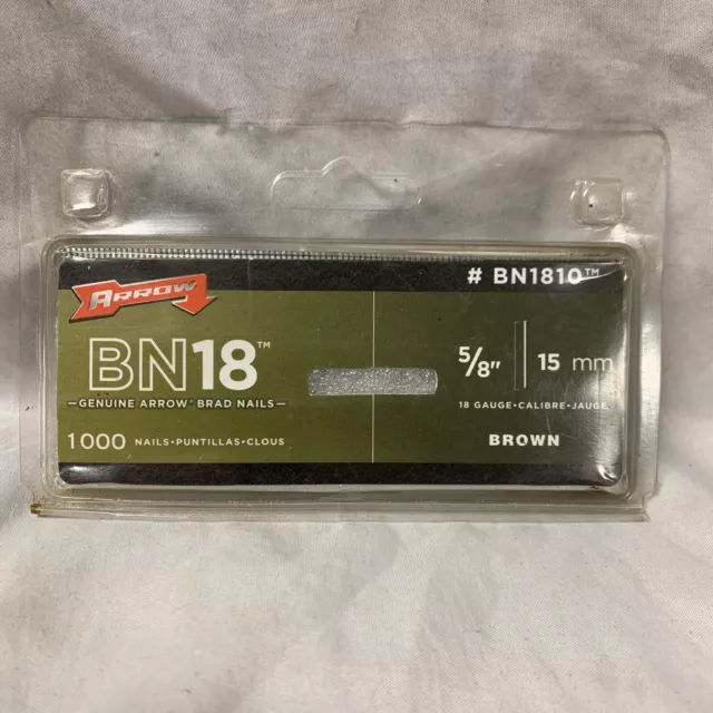Arrow BN1810CS 18-Gauge Steel Brad Nails for Molding, Cabinets, Framing,
