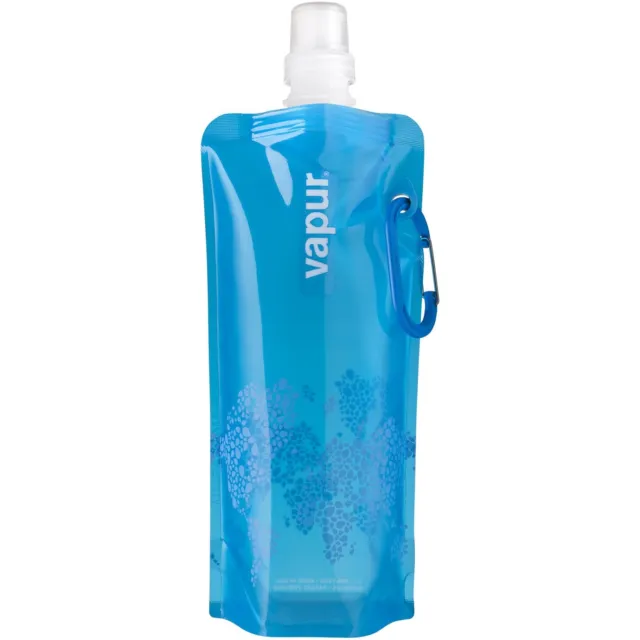 VAPUR "Anti-Bottle" 0.5L Reflex Folds/Rolls WATER BOTTLE Blue Color Made USA