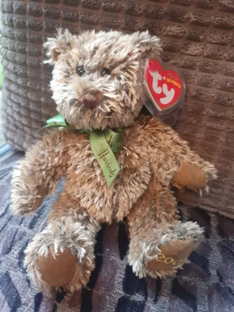 Ty Sheba Harrods Exclusive Beanie Baby Bear  2007 MWMT