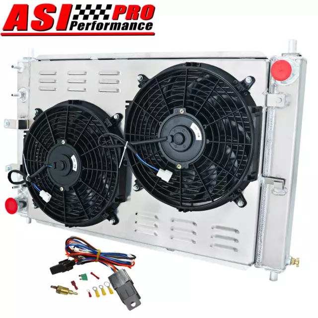 3 ROW Radiator+Shroud Fan For 1997-04 Ford Mustang GT SVT Cobra 4.6L,5.4L V8 USA