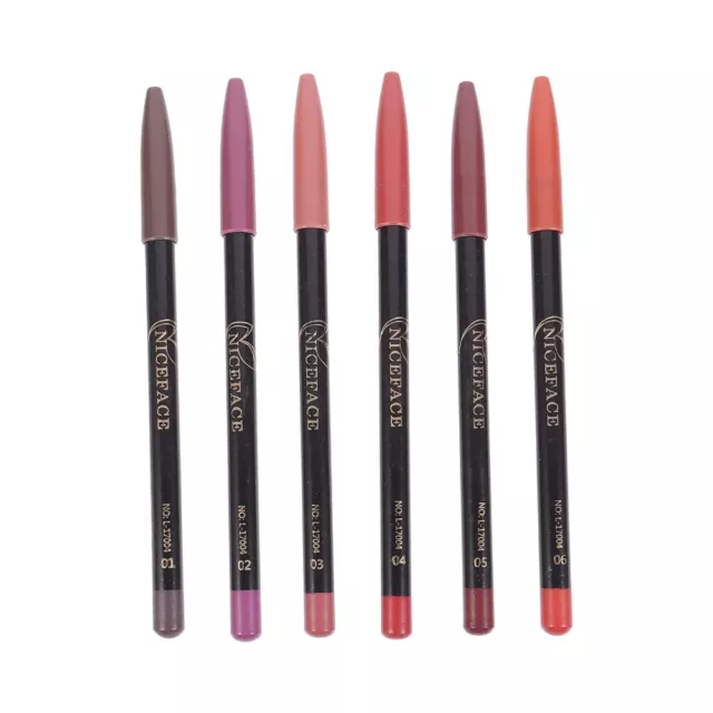 6 Pcs Wasserfester Lipliner Natürlicher Make-up-Zubehör Fräulein Bilden