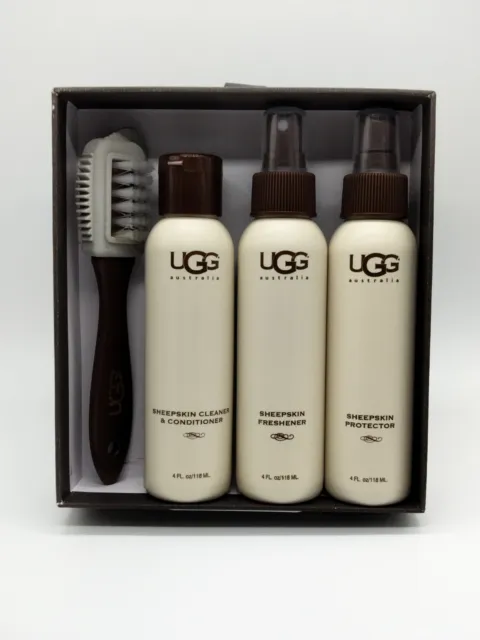 UGG Sheepskin Care Kit Freshener Protector Cleaner Conditioner & Cleaning Brush