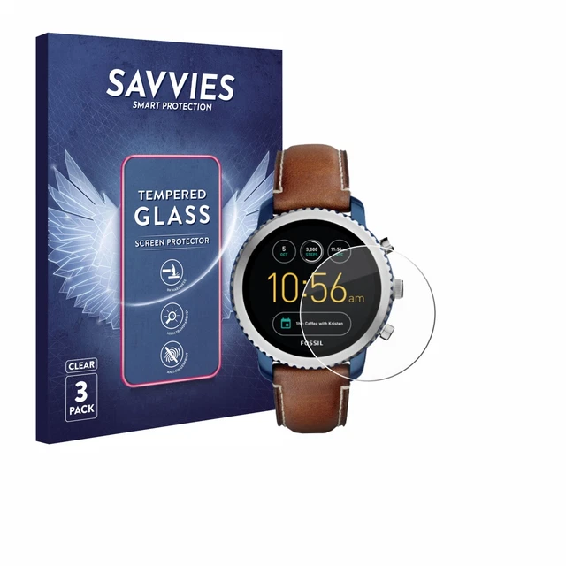 POUR FOSSIL Q Venture 3.Gen Verre Trempe 3x Protection Ecran