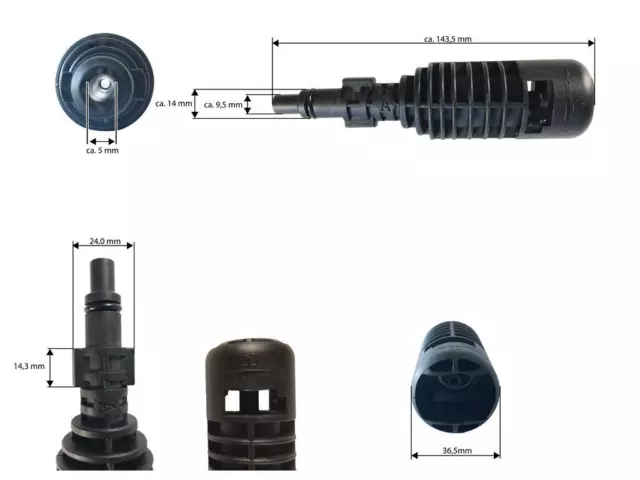 Adapter Hochdruckreiniger Zubehör Parkside Lidl PHD 100 150 passt für Kärcher