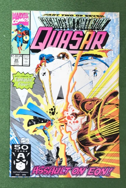 Quasar #20 Marvel Comics Copper Age Cosmic Avenger 1991 space hero vf