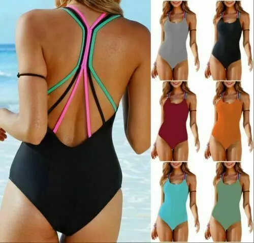 Women Swimwear One Piece Bikini Beach Pool Monokini Swimming Costume Swimsuit