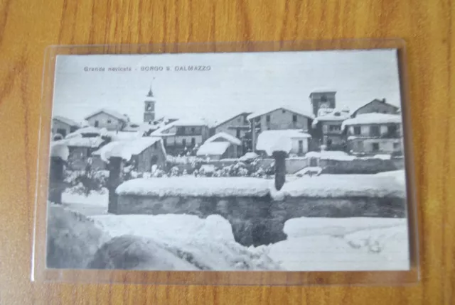 Cartolina Cuneo Borgo S. Dalmazzo Nevicata Neve Rara Non Viaggiata Subalpina Zz