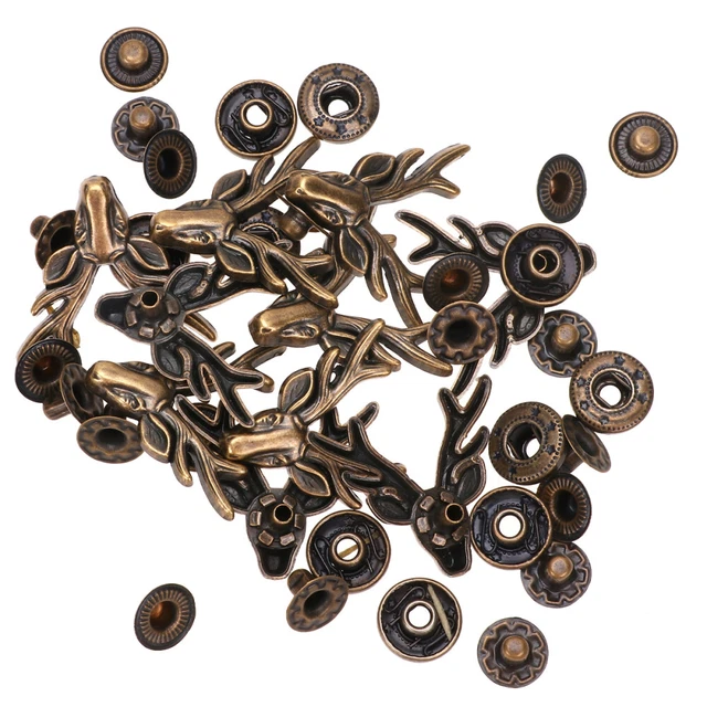 10 Sets Instantané Boutons De Vêtements Bracelet Vintage Ornement