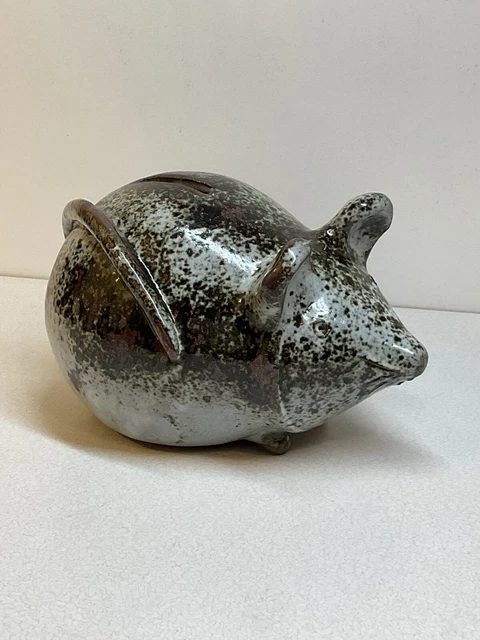 Tirelire En Gres Thierry Et Chantal Robert, Forme Souris . Époque Pierlot