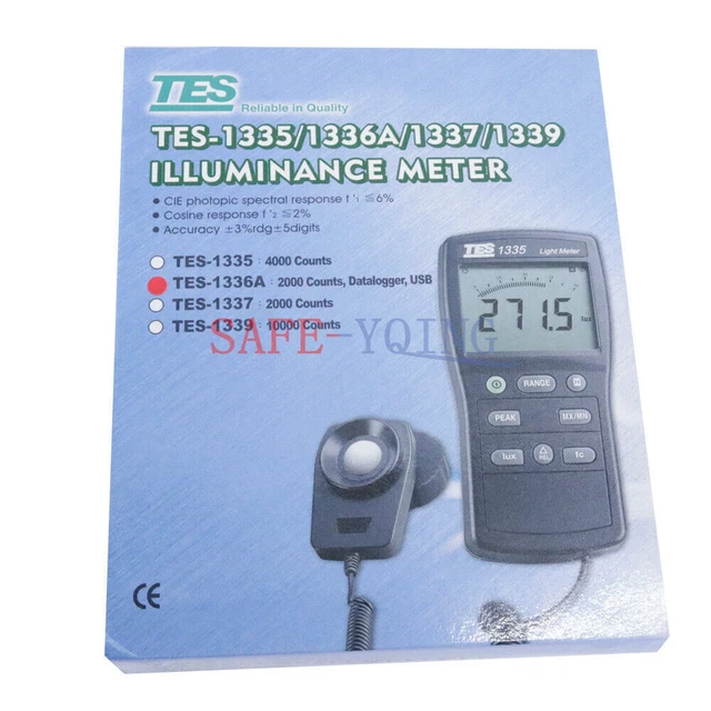 TES-1336A TES1336A Light Meter Digital Illuminance Tester 20/200/2000/20000 Lux