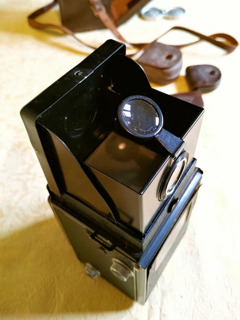 ROLLEI ROLLEICORD IIc Model 4 Model K3-543 vintage camera 1939 custodia e lenti 9