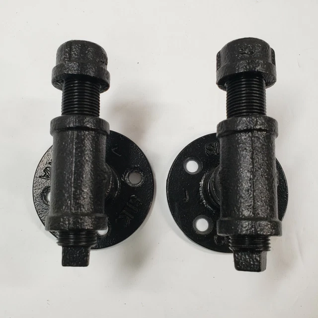 2 Heavy Duty Cast Iron Industrial Farmhouse Style Wall Hooks Towel Coat Holders