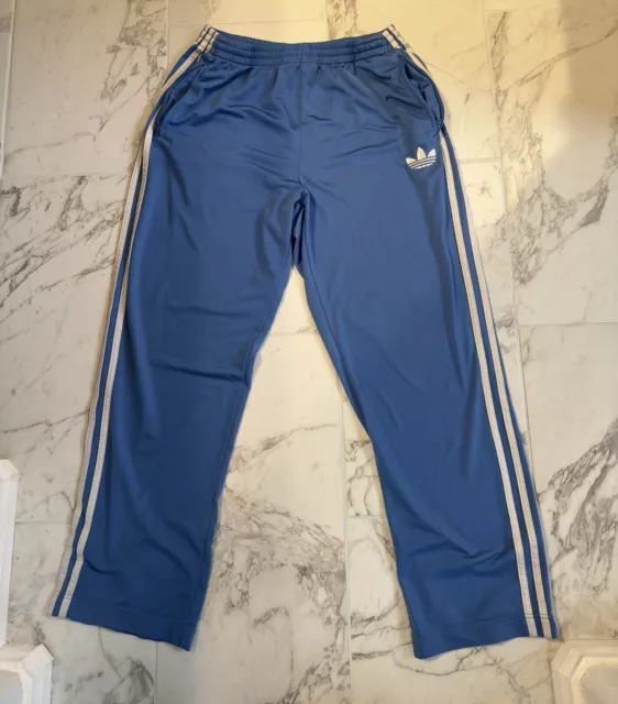 Adidas Originals Firebird Track Pants Men's Large Blue Trefoil Ankle Zip Vintage