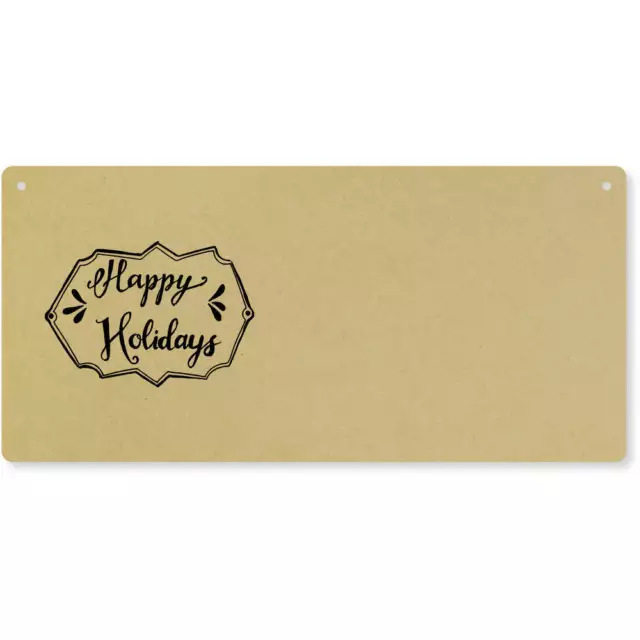 'Happy Holidays' Grande Placa de Pared de Madera (DP00022970)