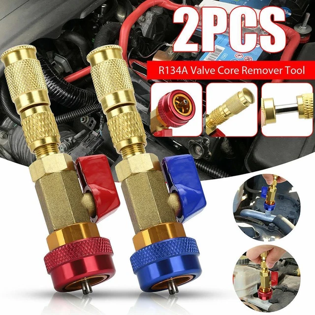 Kit 102 Pièces Noyaux De Valve Schrader R134a / R12 + 2 Outils De Retrait – Pour Climatisation Auto