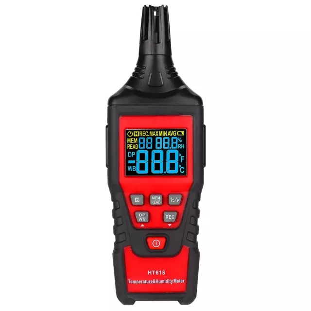 Digital Temperature Humidity Meter Professional Psychrometer Thermo-Hygrometer w