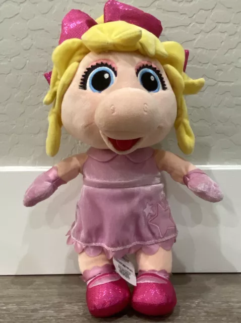 Disney Store Miss Piggy Muppet Babies Plush Pig Pink 14" Soft Toy Stuffed Doll