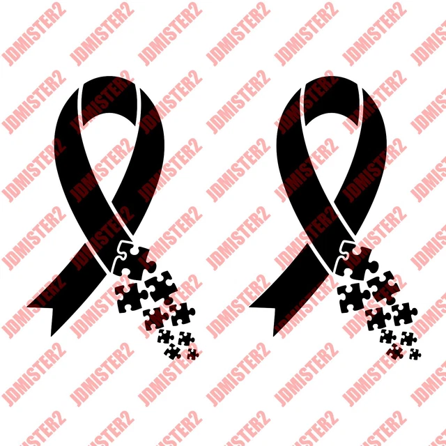 WSQ 2-Pack Autism Awareness Puzzle Piece Decal Sticker Premium