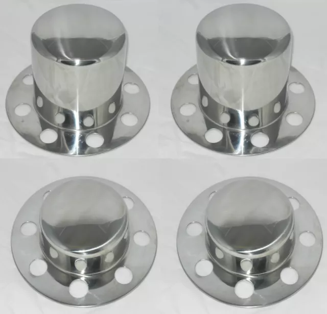 Set Of 4 No Logo Dually 8 Lug Eagle Alloys Wheel Center Caps Stainless Steel