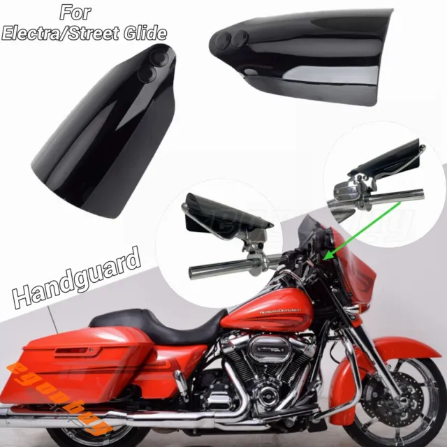 Black Motorcycle Handlebar Handguard Cover Windshield For Street Glide FLHXSE
