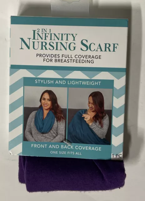 Infinity Nursing Scarf Breastfeeding Cover Privacy Feeding Baby Purple   II