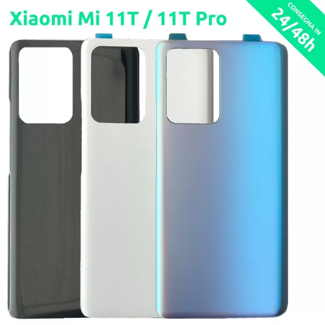 Scocca Vetro Posteriore Per Xiaomi Mi 11T / 11T Pro Back Cover Copri Batteria