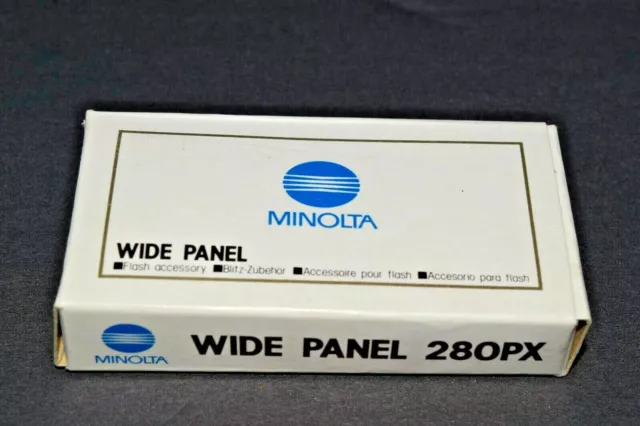 Vintage Minolta Wide Panel 280PX Diffuser Flash Accessory New in Original Box