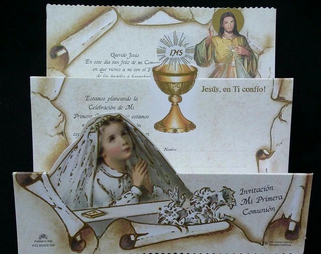INVITATIONS DE PREMIÈRE communion (Spanish First Communion Invitations