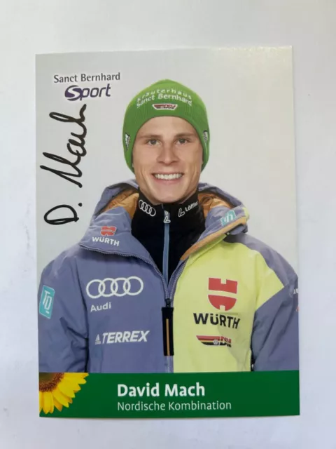 orig. Autogrammkarte Olympia 2022 Nordische Kombination NoKo David Mach