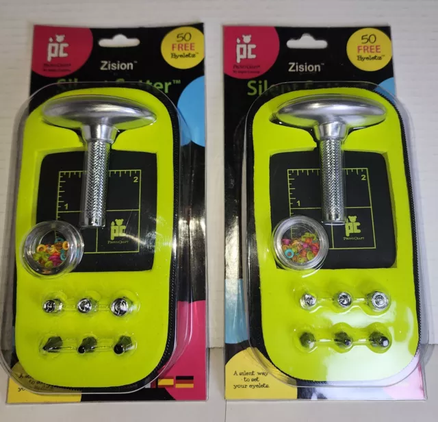 2 - NUEVO Provo Craft Zion Silent Setter Juego de Herramientas de 8 Piezas con 50 Ojos Libres