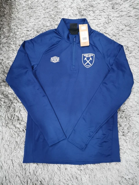 WEST HAM UNITED Premier Half Zip Training Top Mens Size Medium