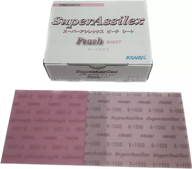 KOVAX Super Asilex Peach Sheet (Box) Magic Type K-1500 Grit 50 sheets