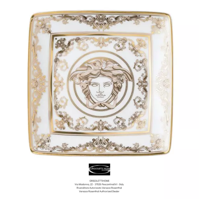 Versace Rosenthal - Medusa Gala - Coppetta quadra piana cm 12 - Rivenditore