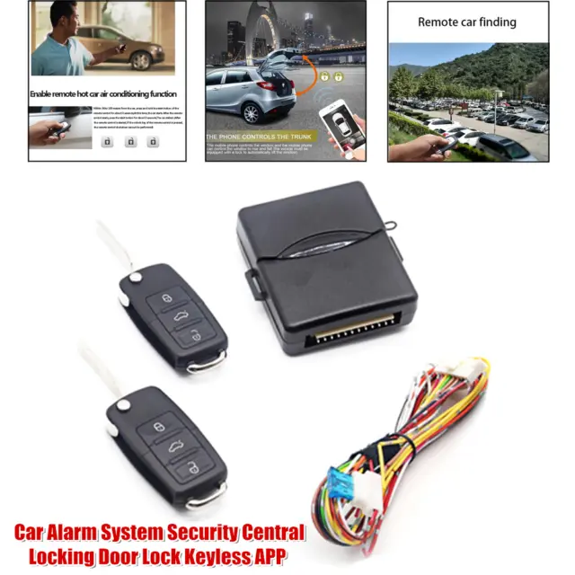US Car Alarm System Remote Security Central Locking Unlock Door Lock Keyless APP