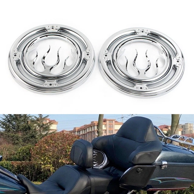 Cover altoparlante posteriore accento decorazione cromata per Harley Electra Street Tri Glide