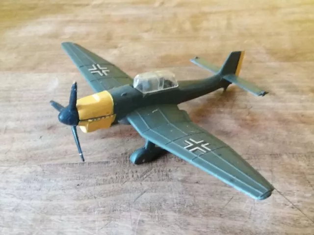 Junkers Flugzeug JU 87 B Nr. 721 aus Metall Dinky Toys Modell Stuka antik alt