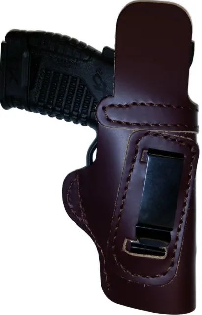 LT CUSTOM MAHOGANY OWB Leather Gun Holster YOU CHOOSE:rh,lh-laser-slide-belt-mag 3