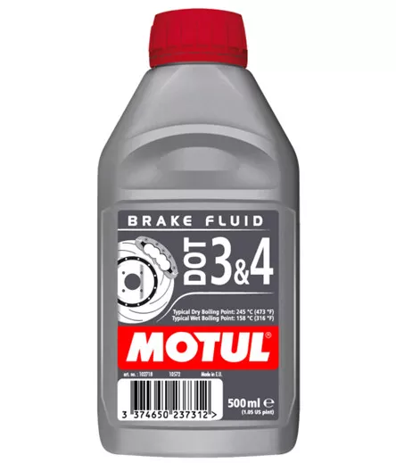 Motul DOT 3&4 Olio Liquido freni Auto moto 500ml 100% Sintetico Brake Fluid