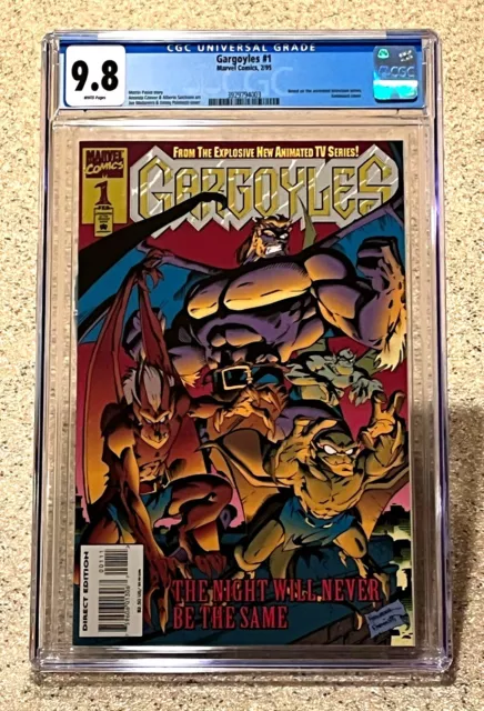 Gargoyles #1 CGC 9.8 Marvel Comics White Pages Animated TV Series Embossed Cover