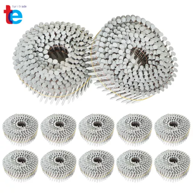 3600 Pcs Siding Nails 1-1/2” x .092” 15Degree Collated Wire Coil Full Round Head