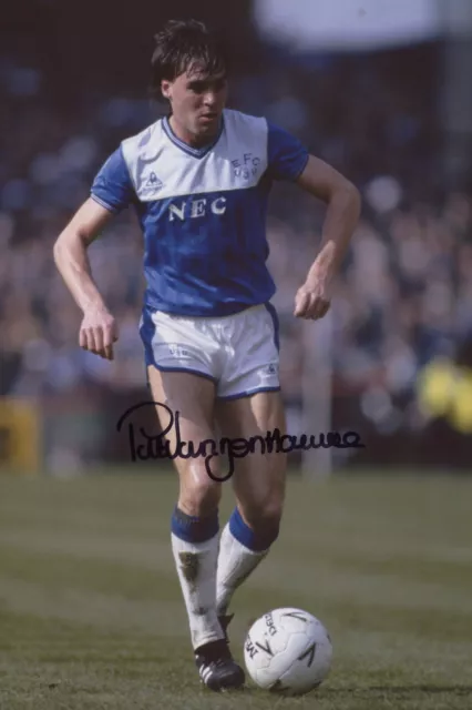 Pat Van Den Hauwe 2, signed 12 x 8 Everton FC picture