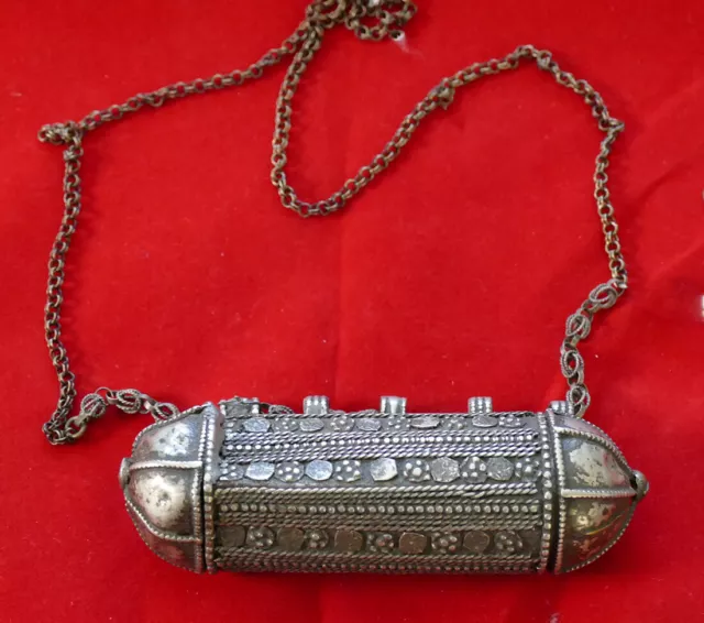 Vintage Tibetan Silver Prayer Amulet | FREE shipping
